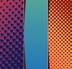 Blue purple yellow gradient and pattern backgrounds frames set, Cover disign art abstract texture art and wallpaper theme Vector illustration