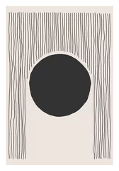 Door stickers Minimalist art Trendy abstract creative minimalist artistic hand drawn composition