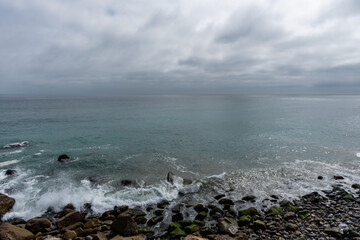 Beautiful panoramic Pacific coast vista near Point Mugu, Southern California