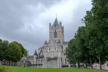 Fototapeta na wymiar Dublin - August 2019: Christ Church Cathedral
