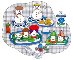 Home Cooking Still life vector illustration