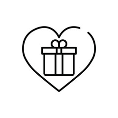 Give a present line icon.