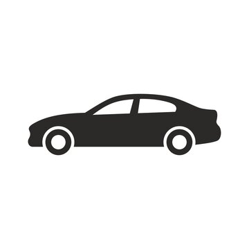 Car icon. Vector icon isolated on white background.
