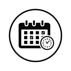 Appointment, schedule icon / black color