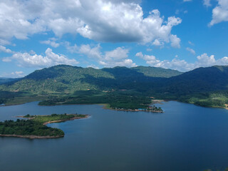 Fototapeta na wymiar Dramatic and beautiful aerial view Lake of Beris or 