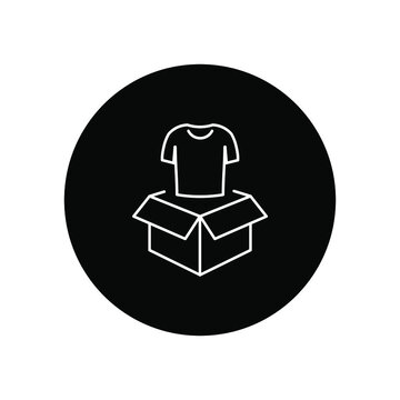 Clothes charity and donation line icon.