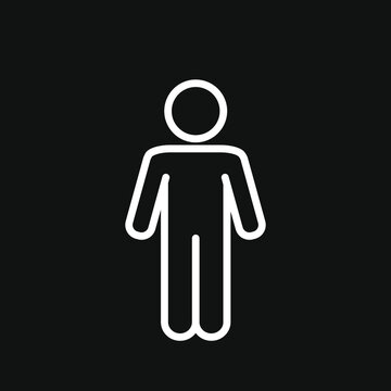 Single human silhouette line icon.