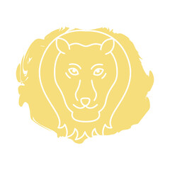 leo zodiac sign block style icon