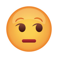 terrified emoji face classic flat style icon