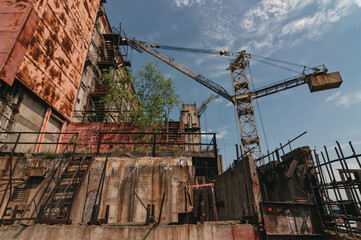 Reactors building 5 and 6 in Pripyat, Chernobyl exclusion Zone. Chernobyl Nuclear Power Plant Zone...