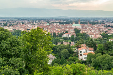 Fototapeta na wymiar View over the city of Vicenza from Monte Berico, Vicenza, Veneto - Italy