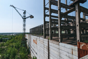 Reactors building 5 and 6 in Pripyat, Chernobyl exclusion Zone. Chernobyl Nuclear Power Plant Zone...