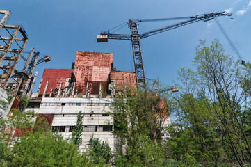 Reactors building 5 and 6 in Pripyat, Chernobyl exclusion Zone. Chernobyl Nuclear Power Plant Zone...
