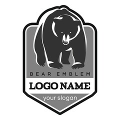 Obraz premium Bear-vector illustration, emblem design on white background