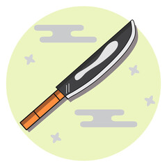 knife flat illustration simple and elegant