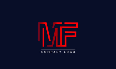 Fototapeta na wymiar Creative Letters MF or FM Logo Design Vector Template. Initial Letters MF Logo Design