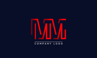 Creative Letters MM Logo Design Vector Template. Initial Letters MM Logo Design