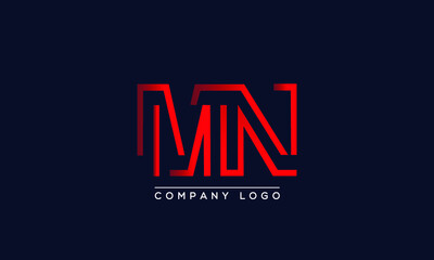 Creative letters MN Logo Design Vector Template. Initial Letters MN Logo Design