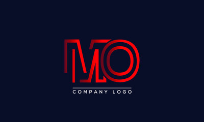 Fototapeta na wymiar Creative Letters MO Logo Design Vector Template. Initial Letters MO Logo Design