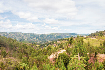 Obraz premium Colombian landscapes. Green mountains in Colombia, Latin America