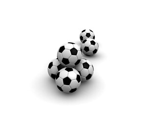 3D balls on white backround