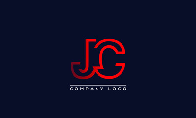 Fototapeta na wymiar Creative Letters JC Logo Design Vector Template. Initial Letters JC Logo Design
