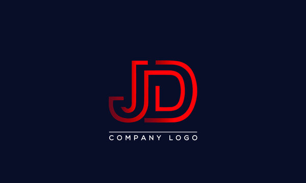 Creative Letters JD Logo Design Vector Template. Initial Letters JD Logo Design
