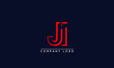 Creative Letters JI Logo Design Vector Template. Initial Letters JI Logo Design