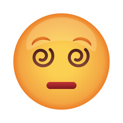 Obraz premium disorientated emoji face classic flat style icon