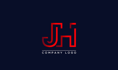 Creative Letters JH Logo Design Vector Template. Initial Letters JH Logo Design