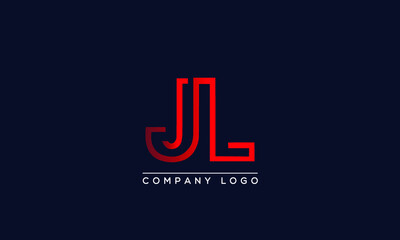 Fototapeta na wymiar Creative Letters JL Logo Design Vector Template. Initial Letters JL Logo Design