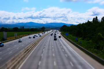 busy summer highway 