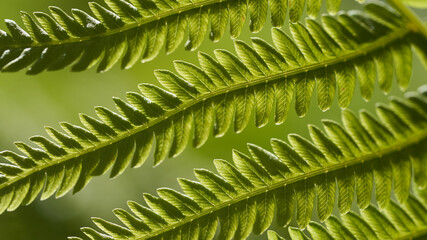 green fern leaves