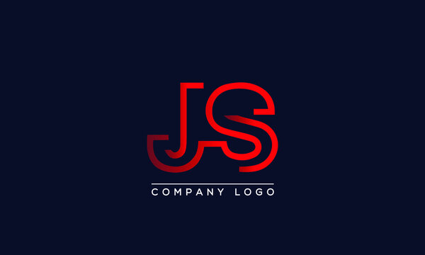 Creative Letters JS Logo Design Vector Template. Initial Lettesr JS Logo Design