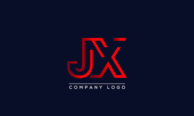 Fototapeta na wymiar Creative Letters JX Logo Design Vector Template. Initial Letters JX Logo Design