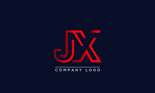 Creative Letters JX Logo Design Vector Template. Initial Letters JX Logo Design