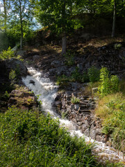 View of a waterfall in western Sweden