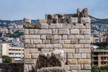 Remains of castle in Byblos, Lebanon, one of the oldest continuously inhabited cities in the world