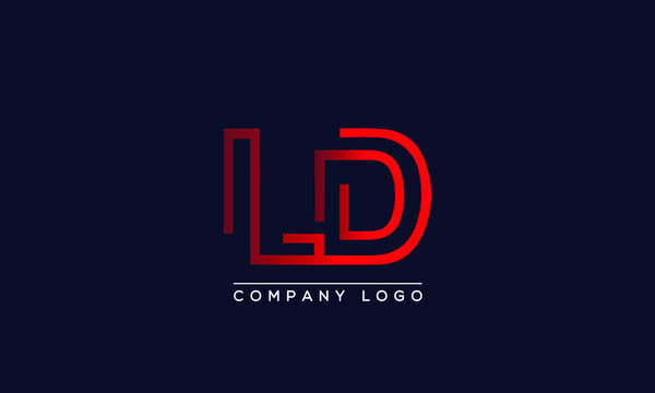 Creative Letters LD Logo Design Vector Template. Initial Letters LD Logo Design