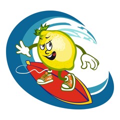 Cartoon lemon - vector image