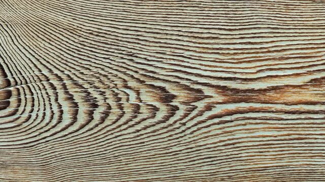 Vintage wood texture with knots. Closeup topview. High quality 4k footage