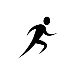 Running man icon.  Athletics, marathon, summer sport, run icon. Vector illustration