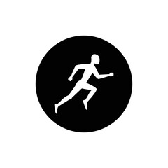 Fototapeta na wymiar Running man icon. Athletics, marathon, summer sport, run icon. Vector illustration