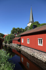Idyllic view from the small town of Norberg in Sweden - 366816262