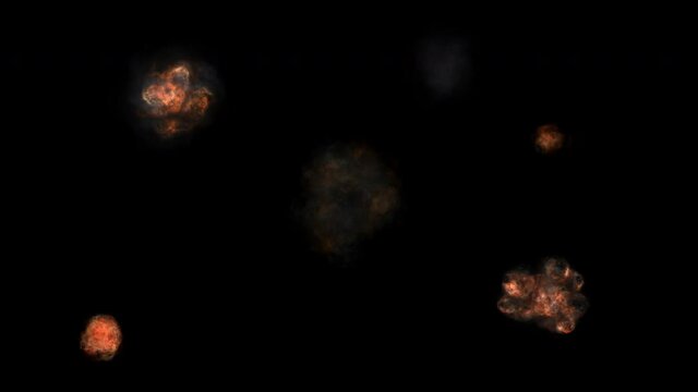 Explosion elements animation set . 4K Resolution (Ultra HD).