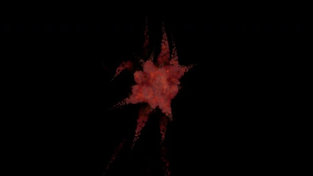 Explosion elements animation . 4K Resolution (Ultra HD).
