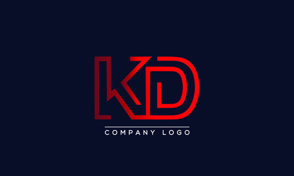 Creative letter KD Logo Design Vector Template. Initial Letter KD Logo Design