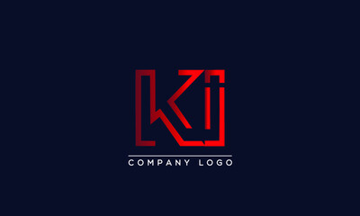 Creative letter KI Logo Design Vector Template. Initial Letter KI Logo Design