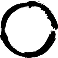 Circle Brush Stroke Border Frame . Grunge Element for your Design .