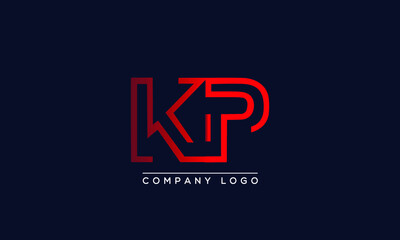 Creative letter KP or PK Logo Design Vector Template. Initial Letter KP Logo Design